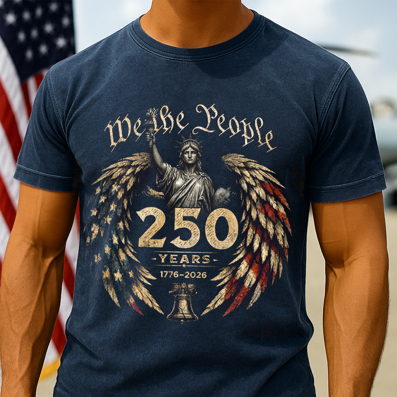 Men's 250th Anniversary Of The United States Crew Neck Short Sleeve T-shirt