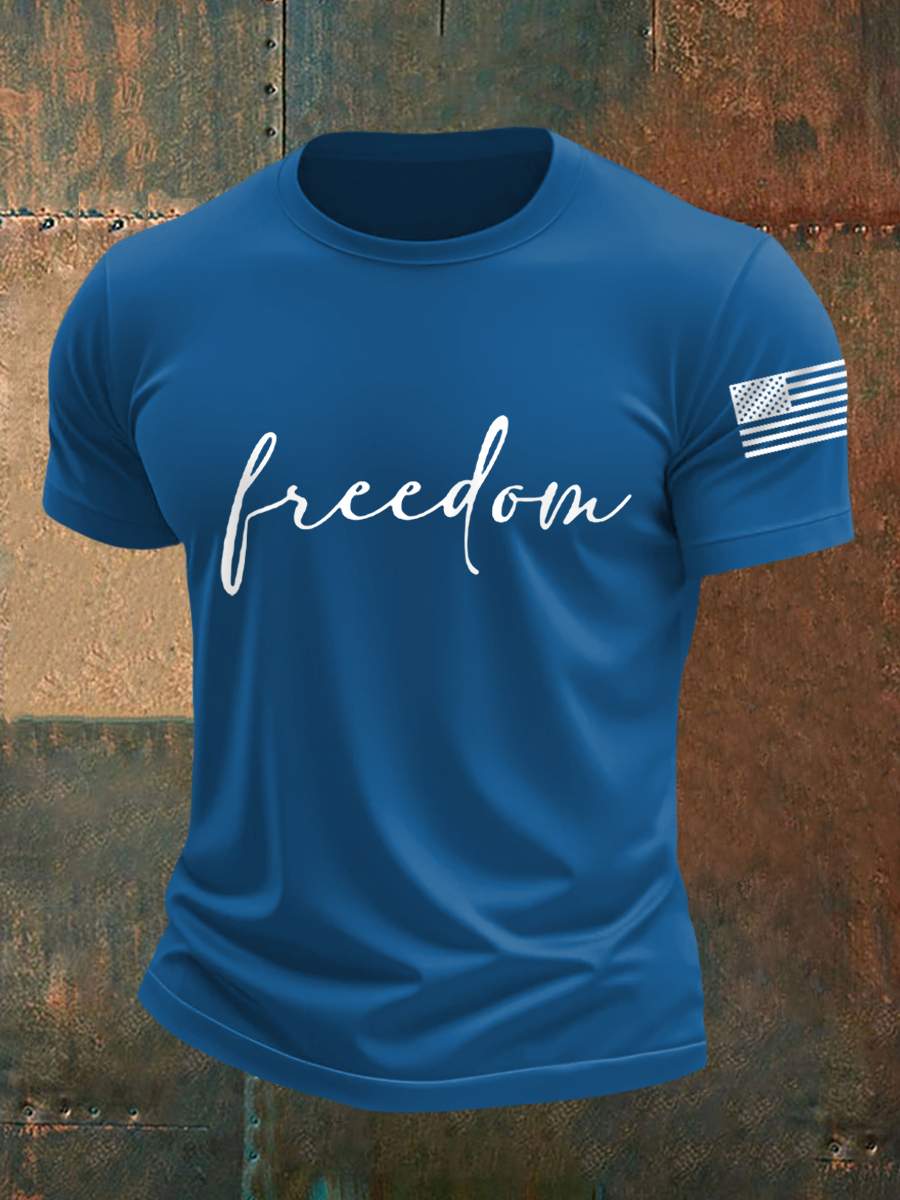 Men's Freedom USA Flag Print Tee