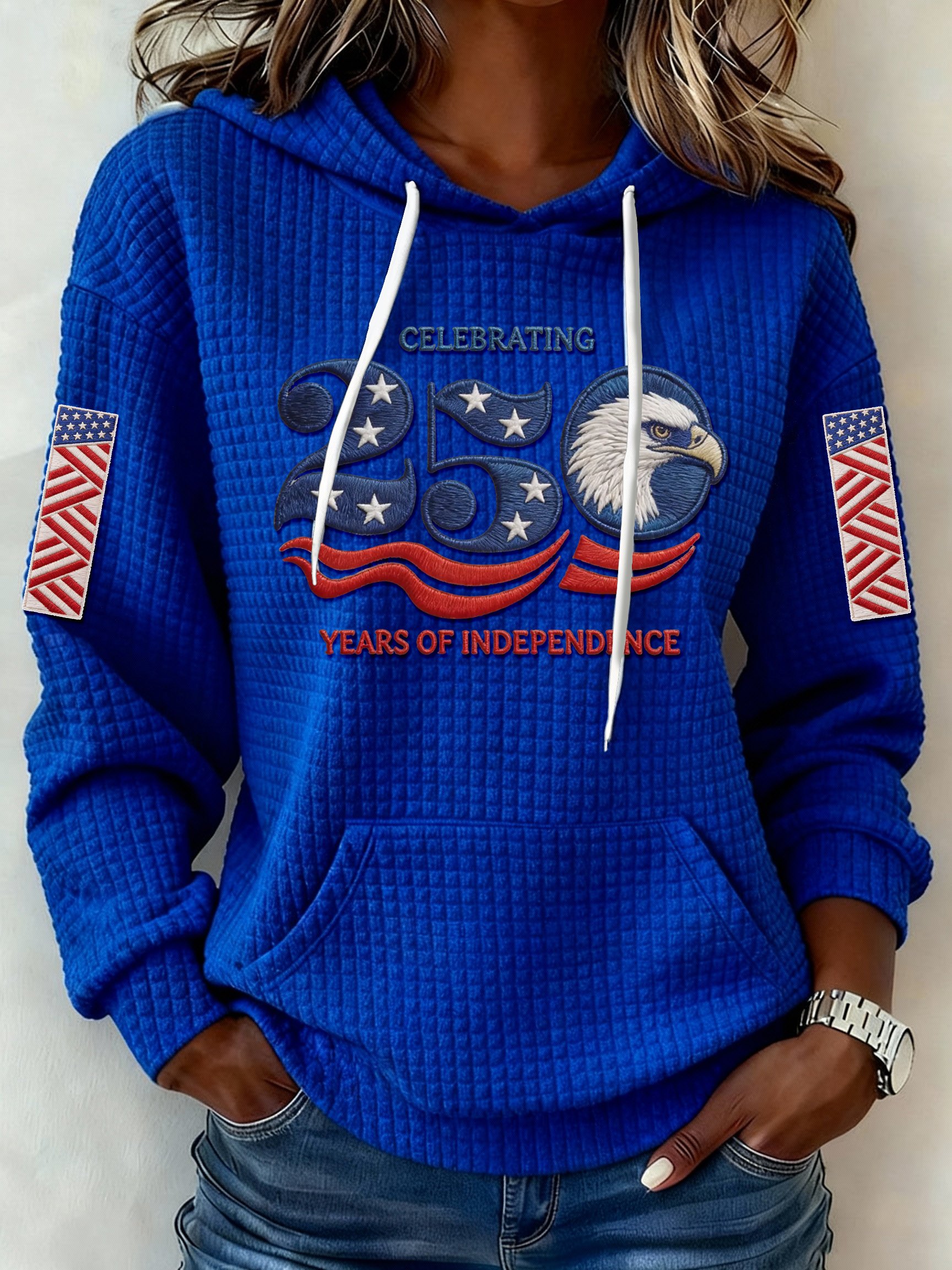 Women’s America 250th Anniversary Graphic Waffle Knit Hoodie