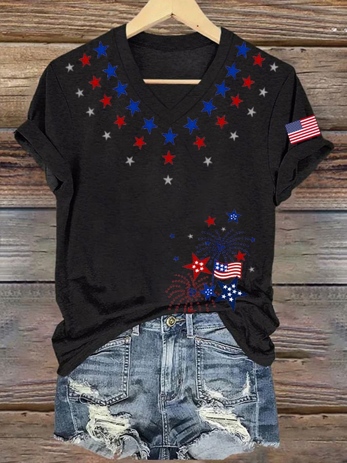 Women's 250th Anniversary American Casual Printed Short-Sleeve T-Shirt