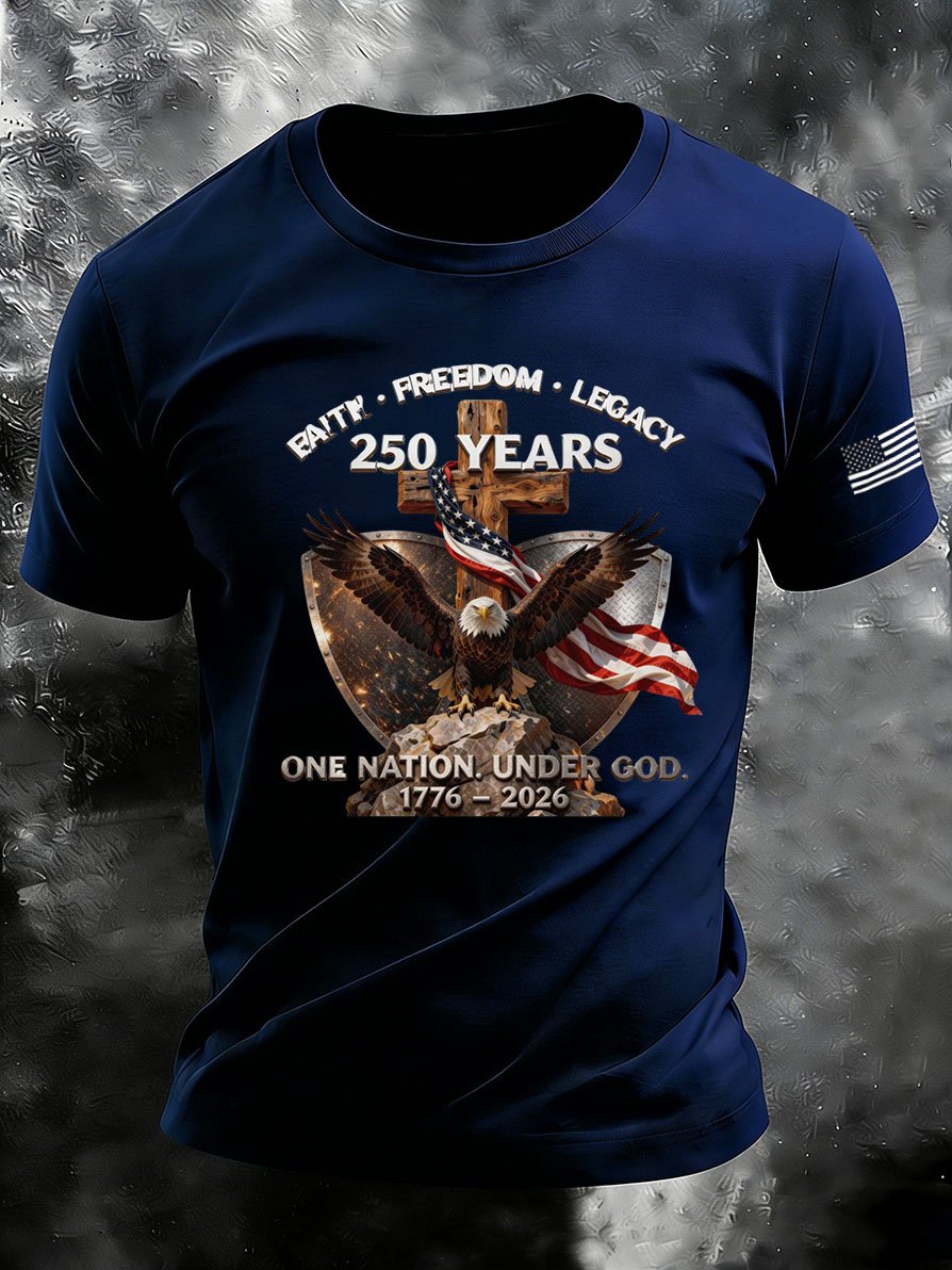 Men's Retro 250th Anniversary American Short-Sleeve T-Shirt