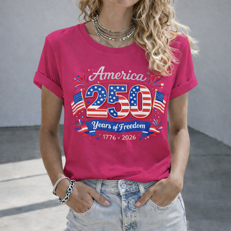 Women's 250th Anniversary Printed Casual T-Shirt