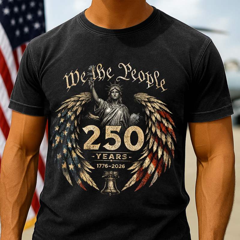 Men's 250th Anniversary Of The United States Crew Neck Short Sleeve T-shirt