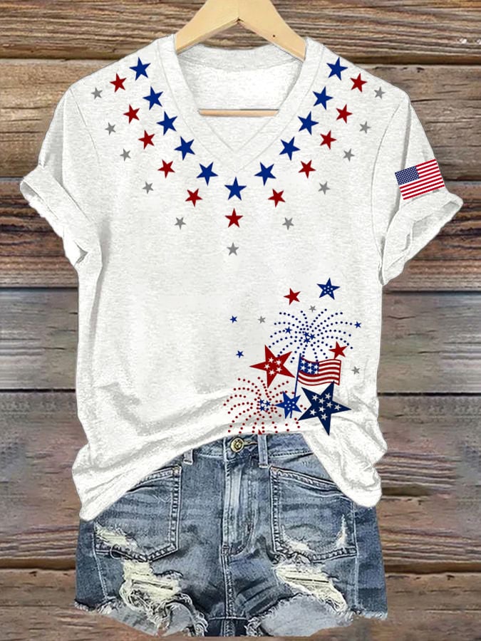 Women's 250th Anniversary American Casual Printed Short-Sleeve T-Shirt