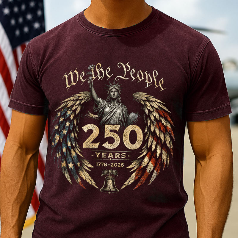 Men's 250th Anniversary Of The United States Crew Neck Short Sleeve T-shirt