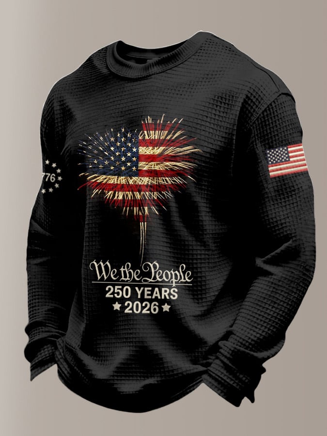 Men's Vintage America 250th Anniversary Printed Casual Top
