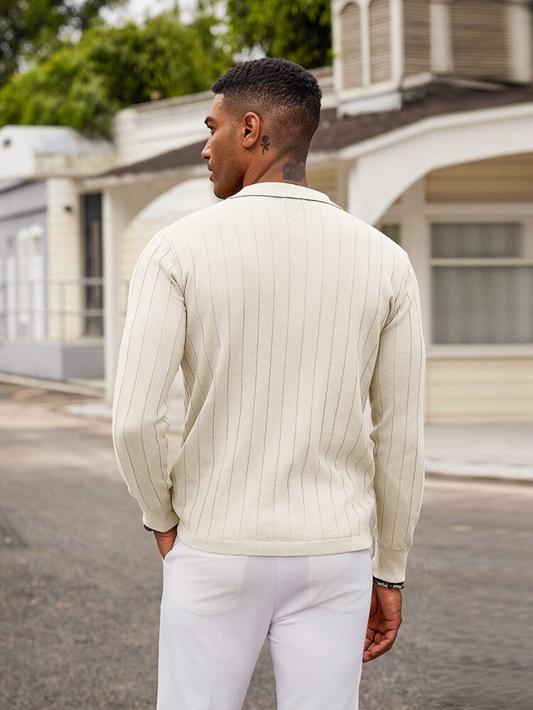 Casual Knit Ribbed Cardigan