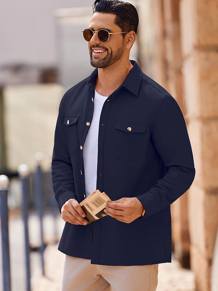 Casual Lightweight Shirt Jacket