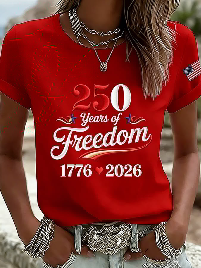 Women's  America 250th Anniversary Print T-Shirt