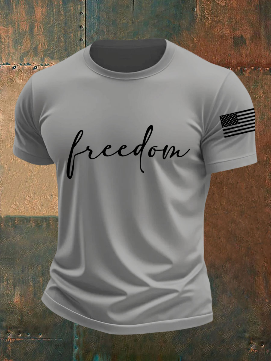 Men's Freedom USA Flag Print Tee