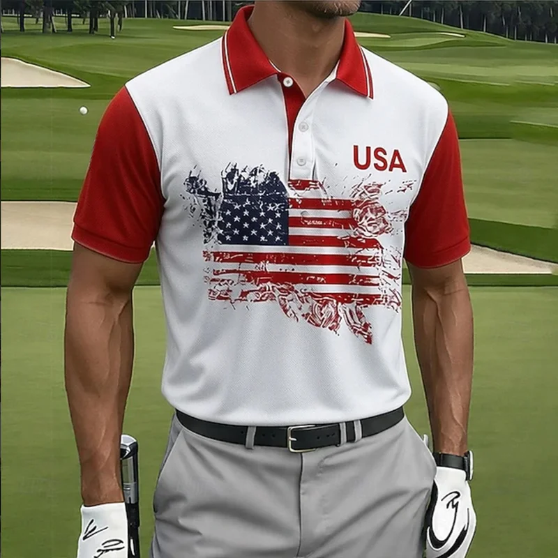 Men's American 250th Anniversary Casual Short-Sleeve Polo Shirt