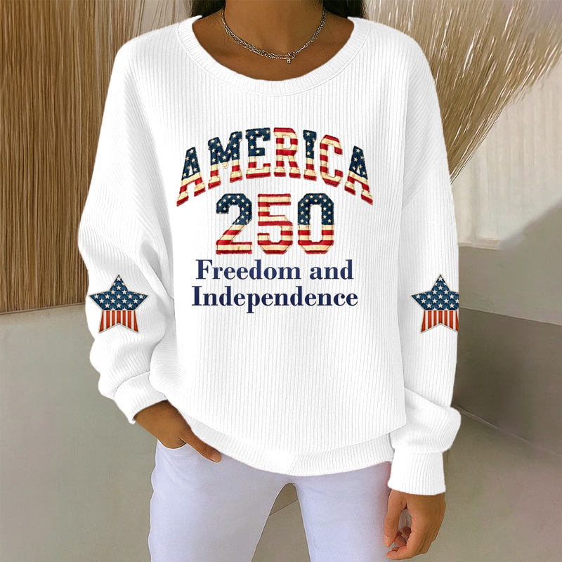 Women's US 250th Anniversary Printed Casual Sweatshirt