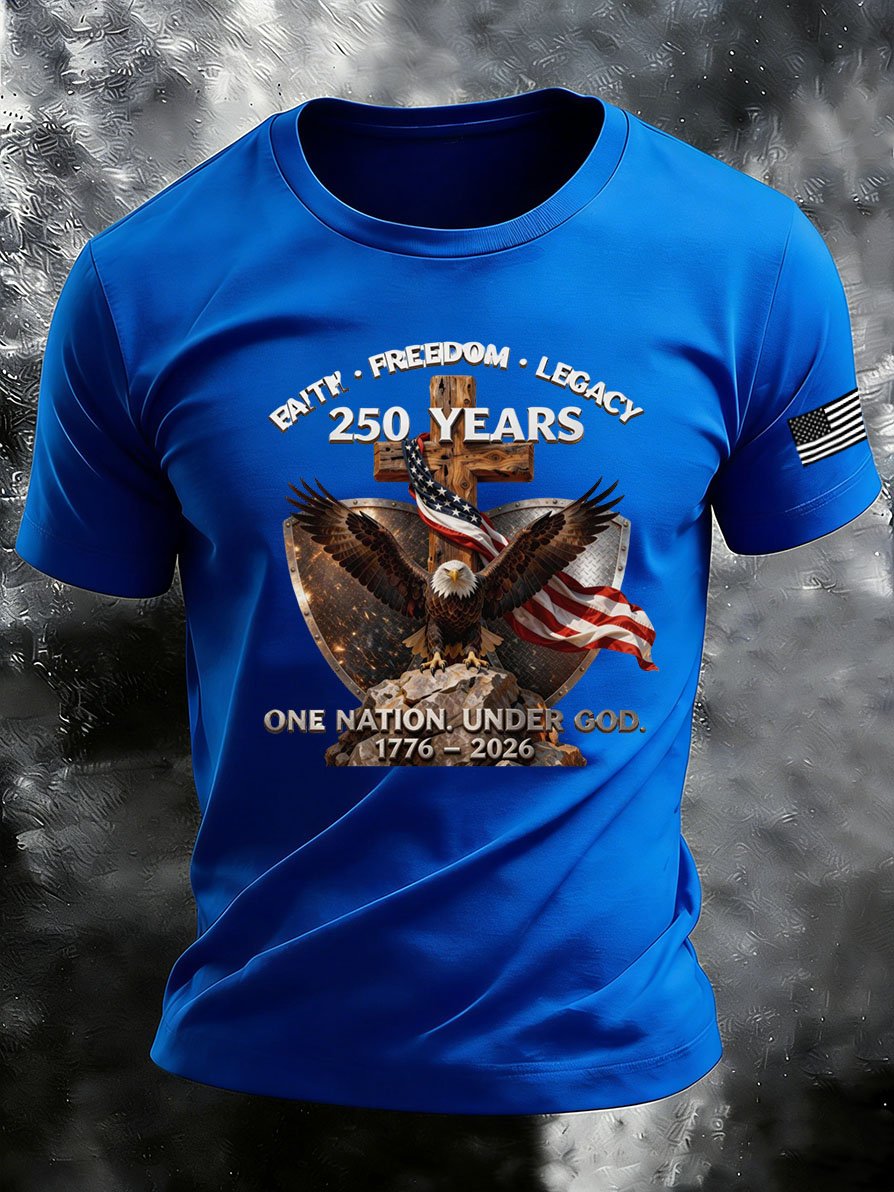 Men's Retro 250th Anniversary American Short-Sleeve T-Shirt