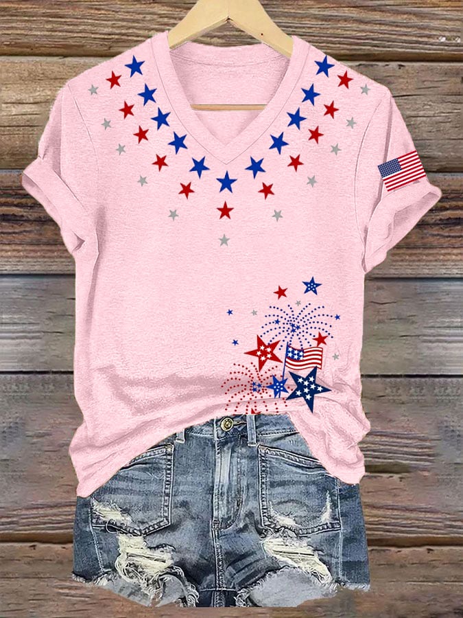 Women's 250th Anniversary American Casual Printed Short-Sleeve T-Shirt