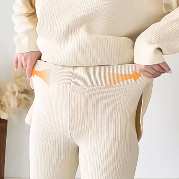 LAST DAY 🔥 V-neck casual slit knitted two-piece set