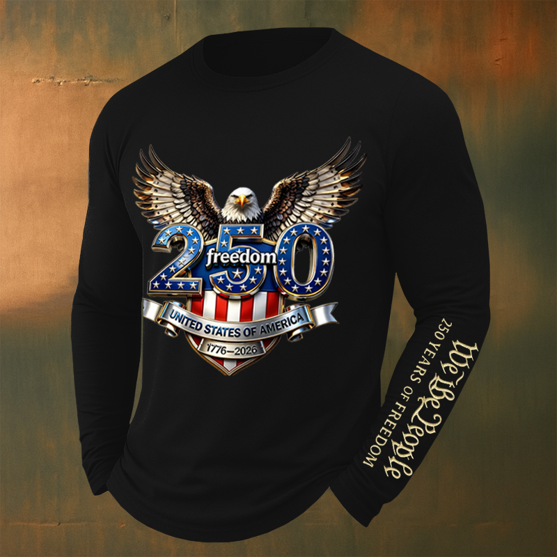 US 250th Anniversary Printed Casual Shirt