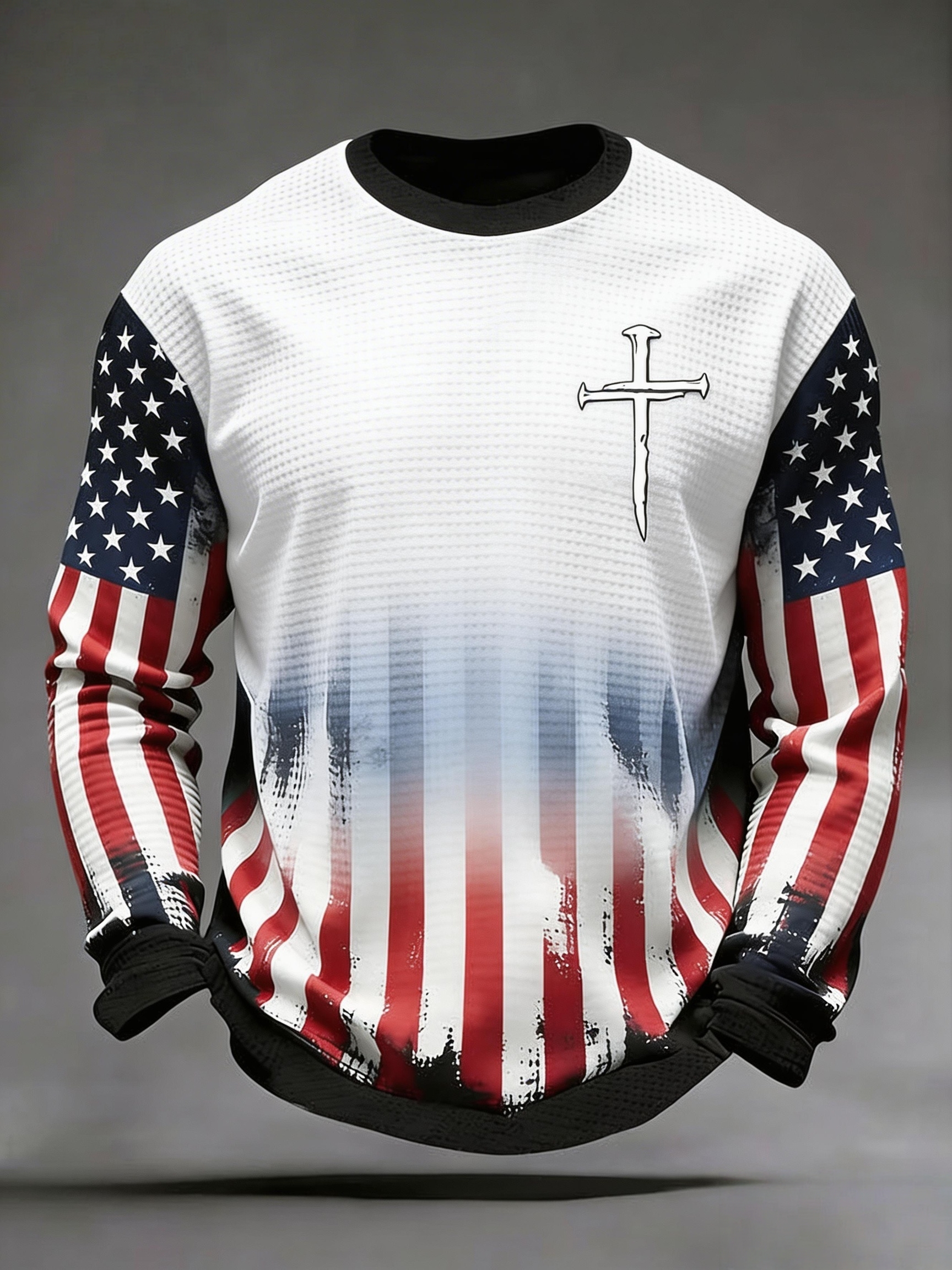 Men's casual faith waffle-knit T-shirt