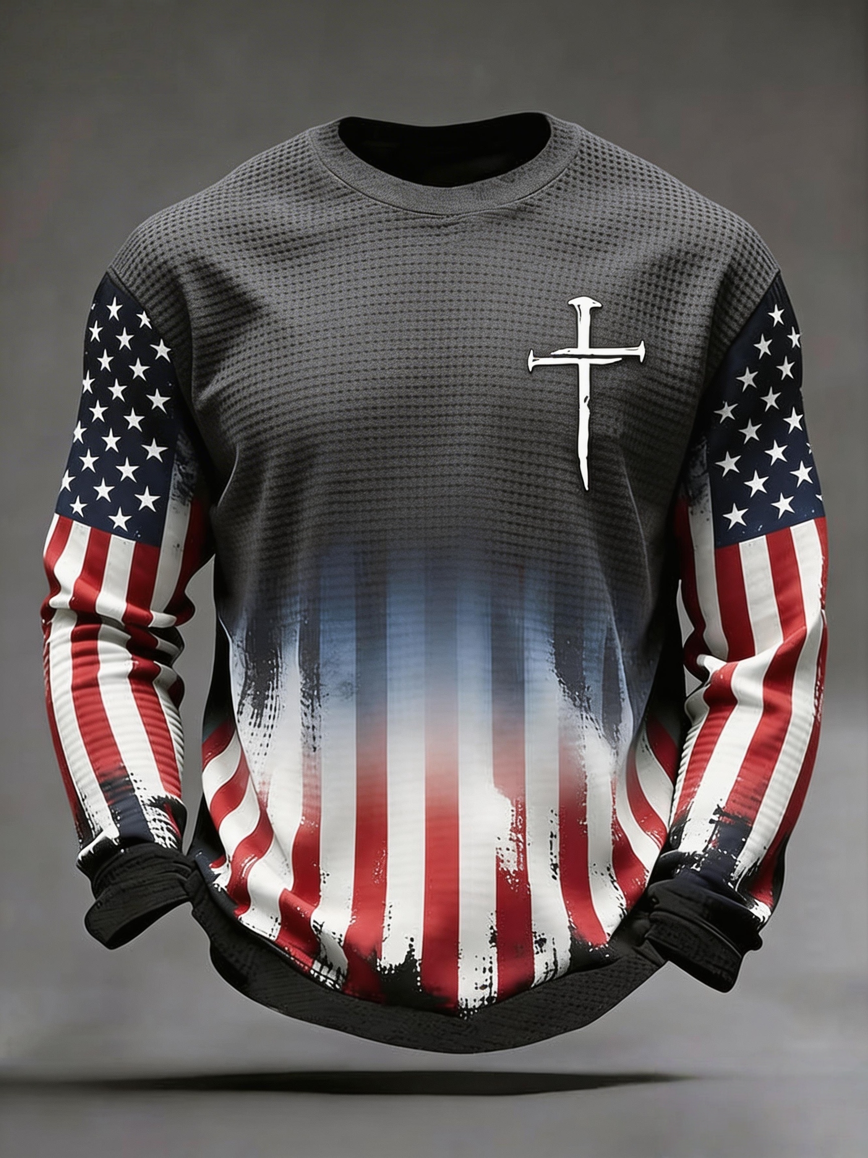 Men's casual faith waffle-knit T-shirt