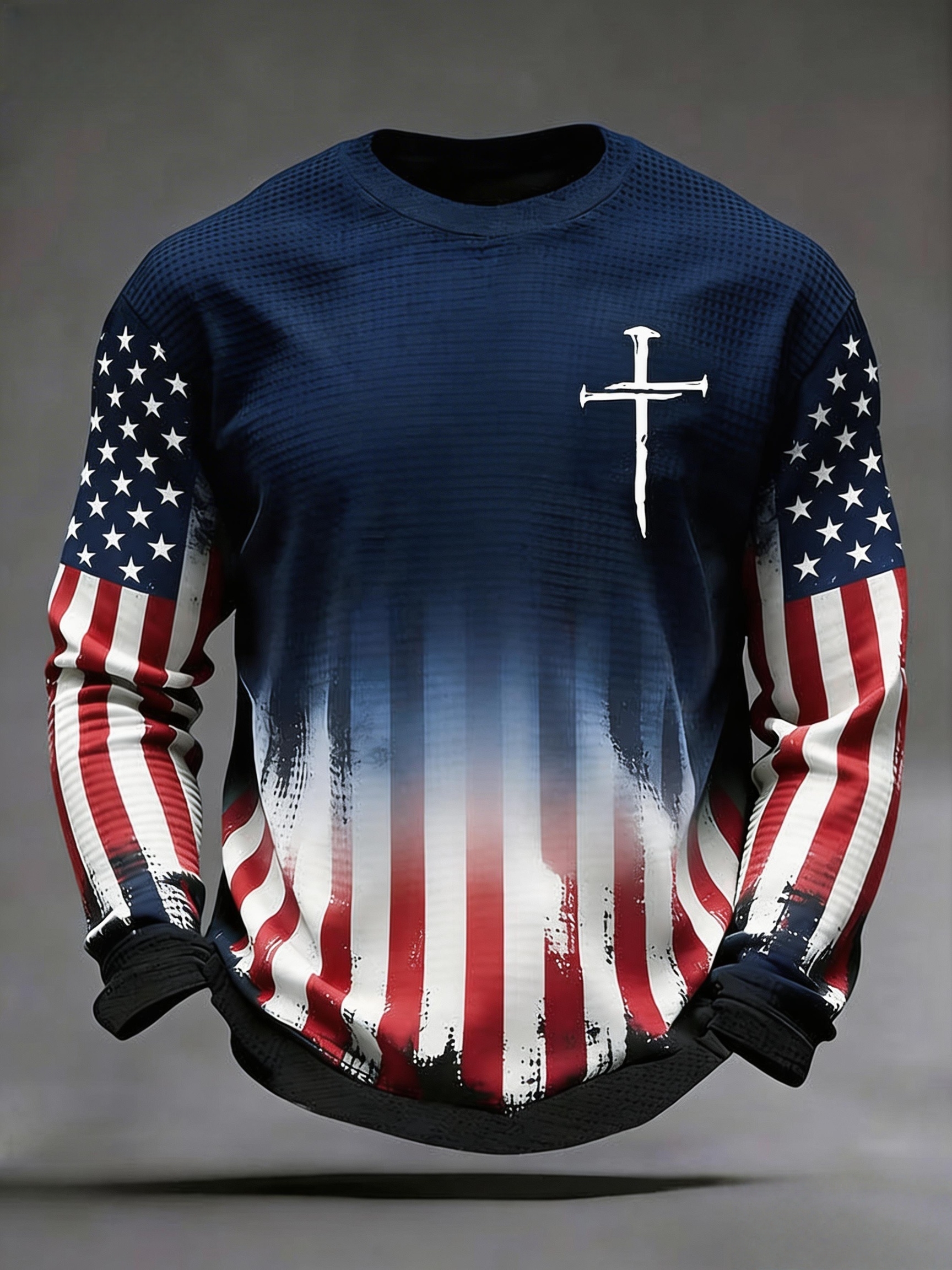 Men's casual faith waffle-knit T-shirt