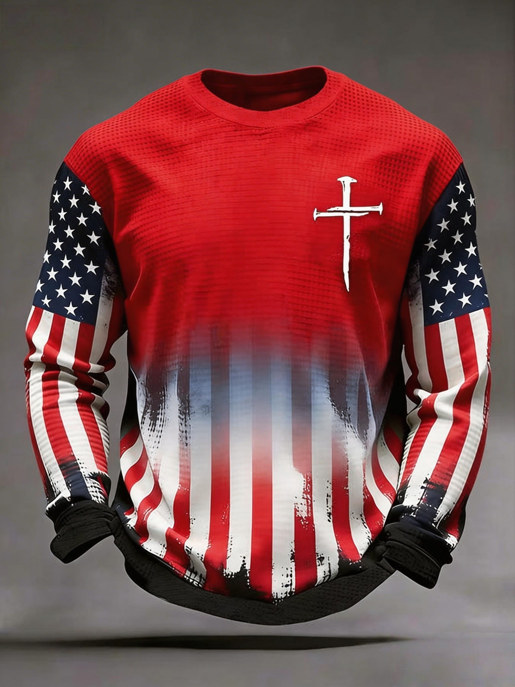 Men's casual faith waffle-knit T-shirt