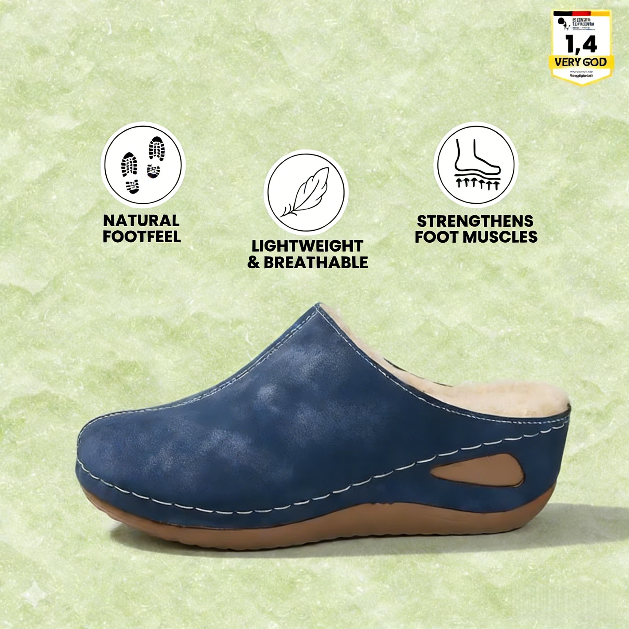 Vivastep - ergonomic and non-slip winter slippers for pain relief