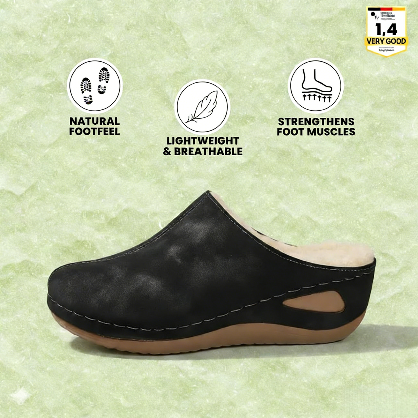 Vivastep - ergonomic and non-slip winter slippers for pain relief