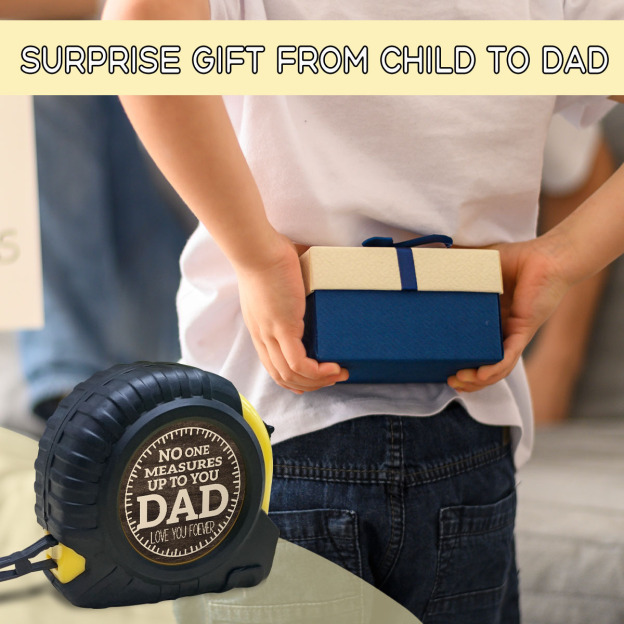 🔧 “No One Measures Up To You Dad” Tape Measure A Gift That Measures Love, Not Just Length ❤️