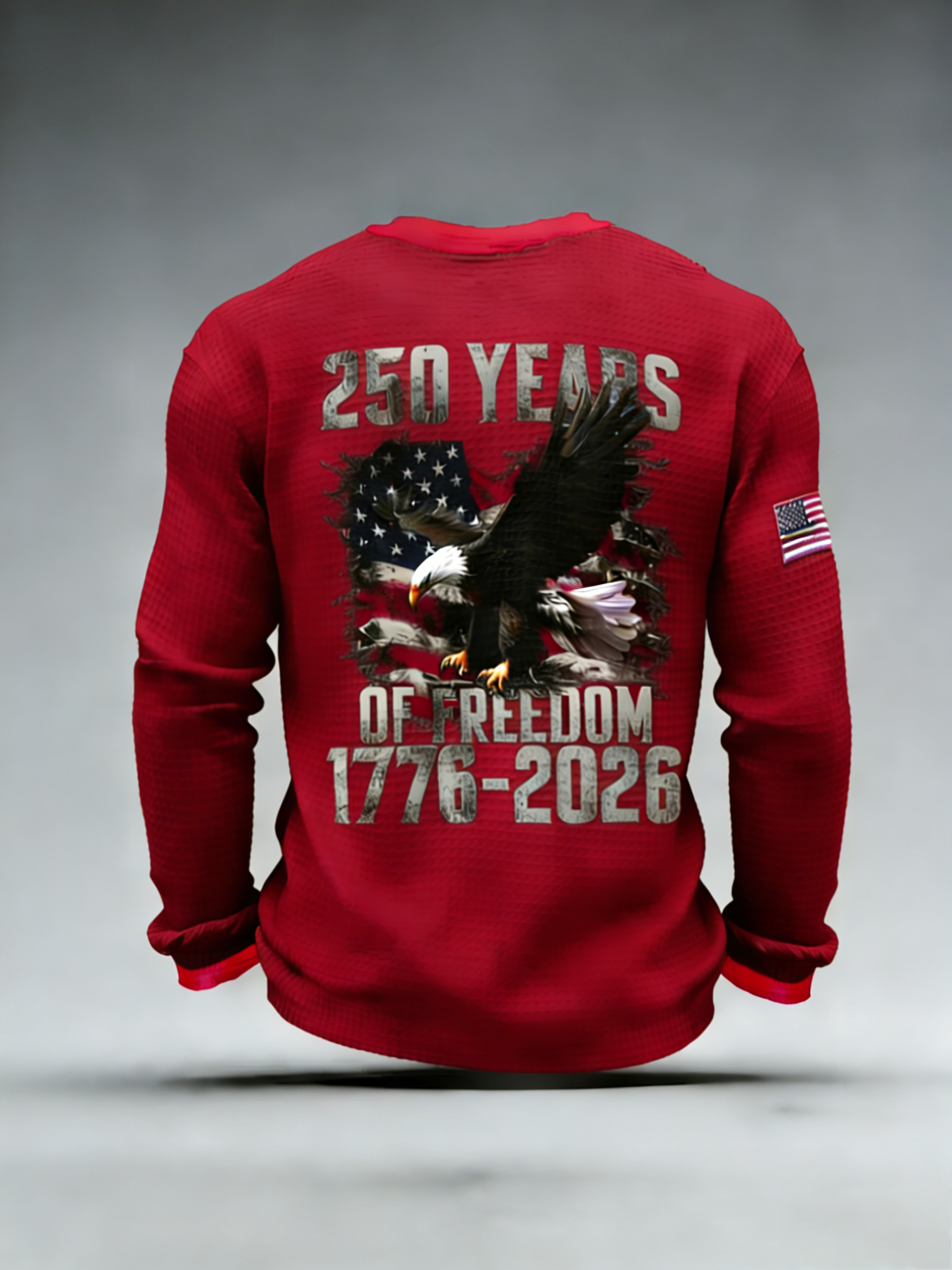 Men'S Casual T-Shirt With American 250th Anniversary Print