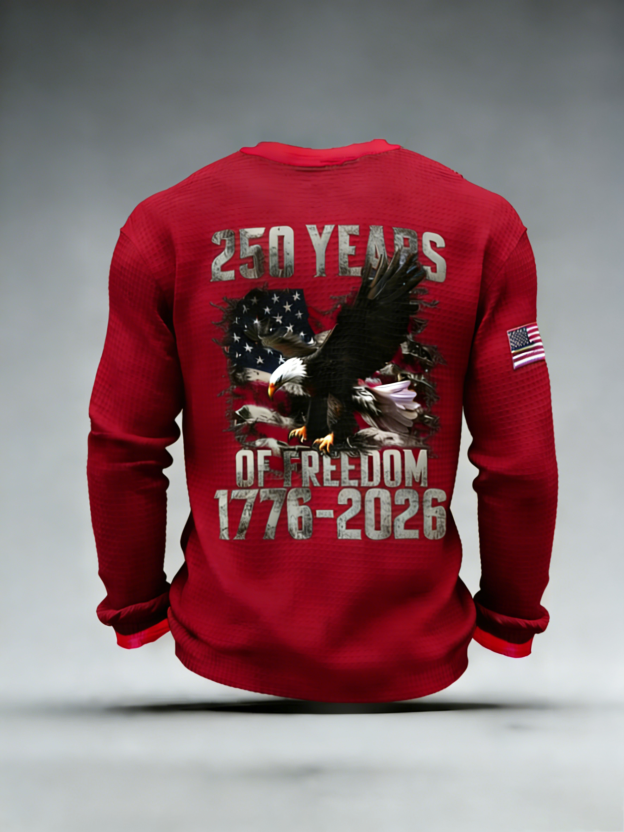 Men'S Casual T-Shirt With American 250th Anniversary Print