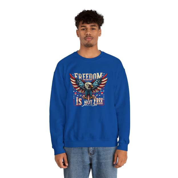 Sweatshirt — 'Freedom Is Not Free' American Eagle Patriotic Crewneck