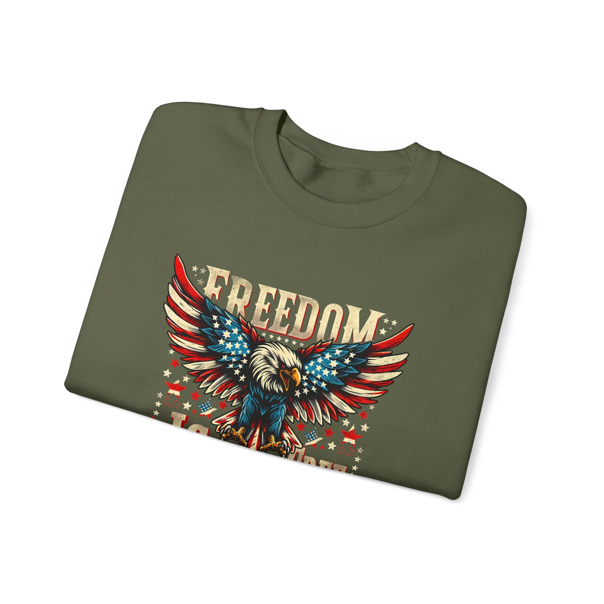 Sweatshirt — 'Freedom Is Not Free' American Eagle Patriotic Crewneck