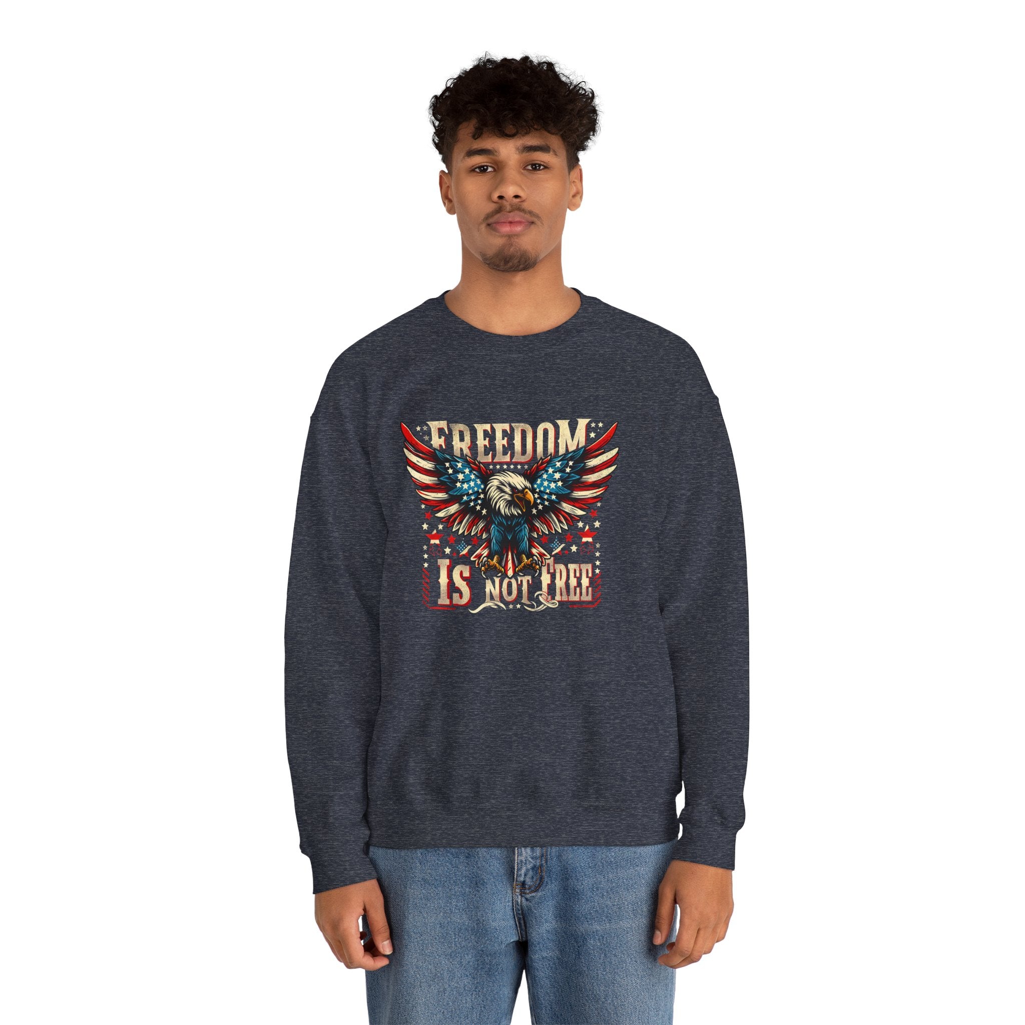 Sweatshirt — 'Freedom Is Not Free' American Eagle Patriotic Crewneck