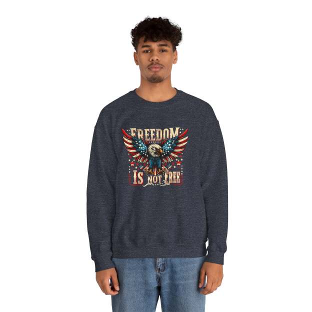 Sweatshirt — 'Freedom Is Not Free' American Eagle Patriotic Crewneck
