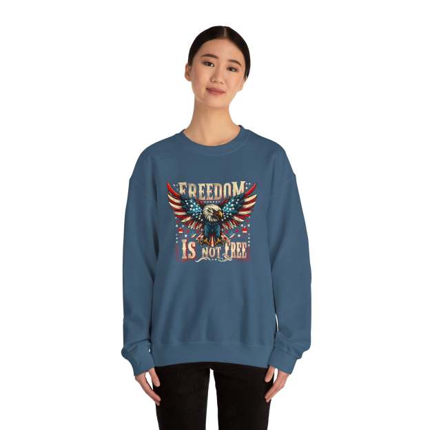 Sweatshirt — 'Freedom Is Not Free' American Eagle Patriotic Crewneck