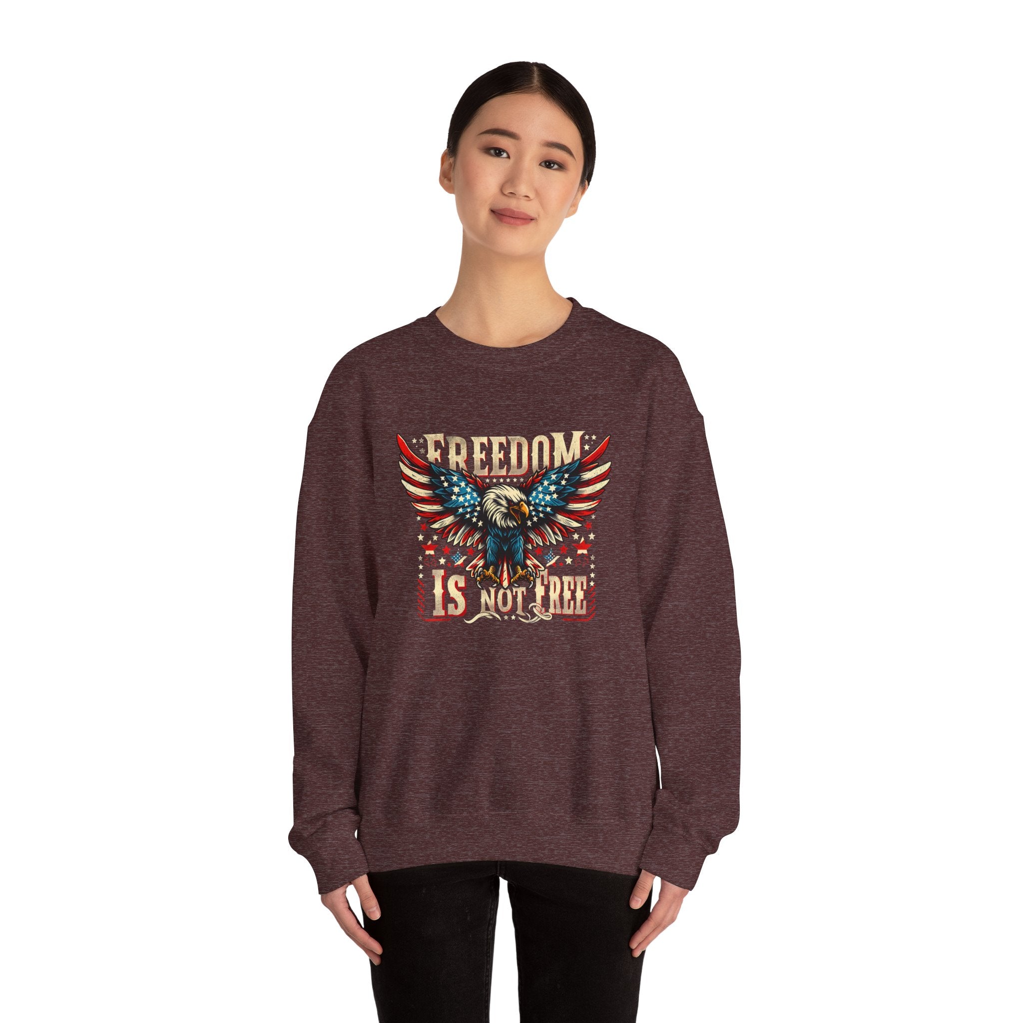 Sweatshirt — 'Freedom Is Not Free' American Eagle Patriotic Crewneck