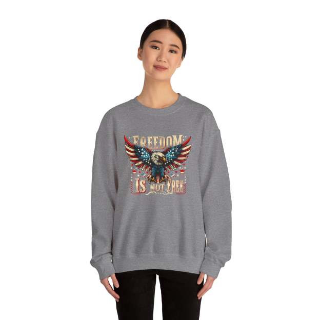 Sweatshirt — 'Freedom Is Not Free' American Eagle Patriotic Crewneck