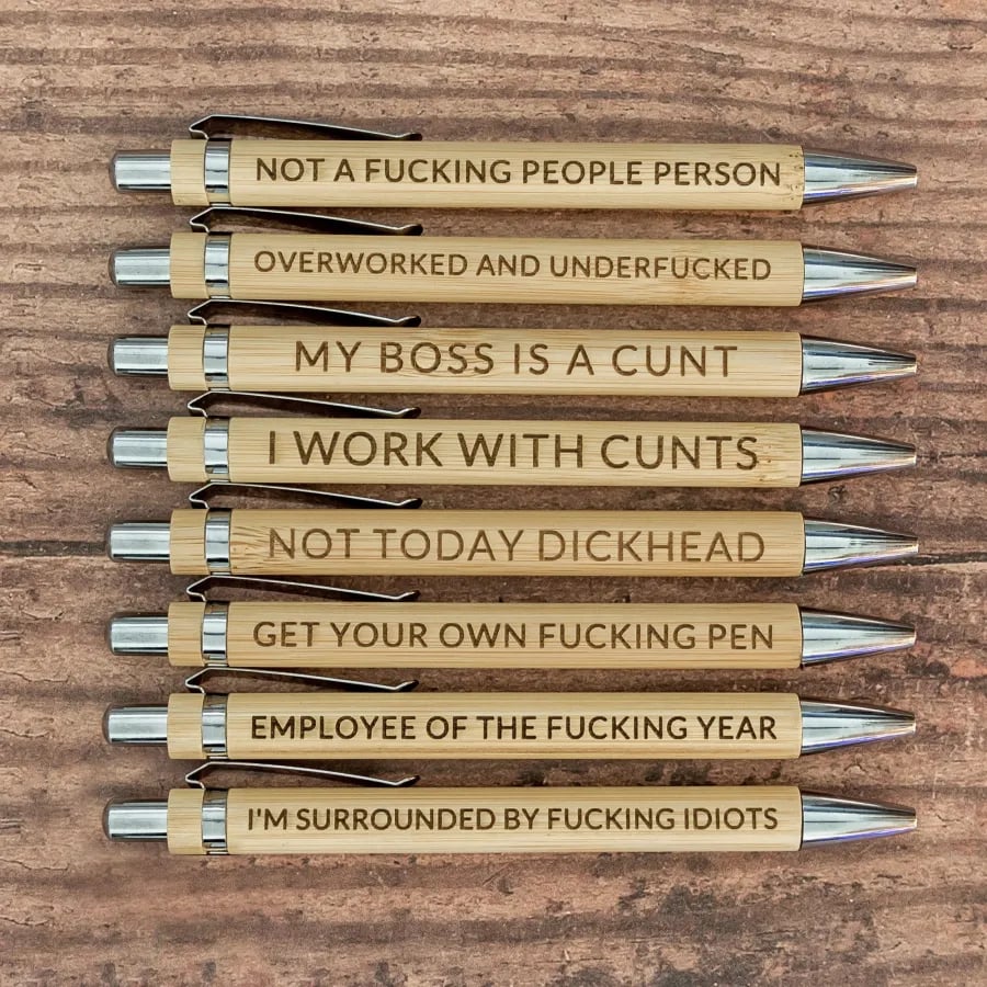 ❤100% Hand-carved 🔥Engraved Bamboo Ballpoint Pen