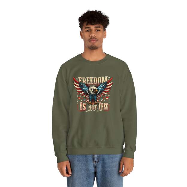 Sweatshirt — 'Freedom Is Not Free' American Eagle Patriotic Crewneck