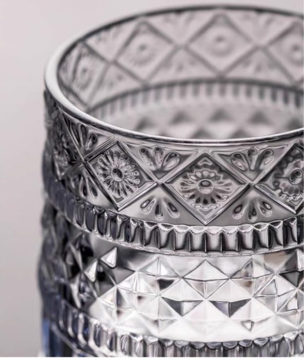 Rotating Crystal Whiskey Tumbler Glass