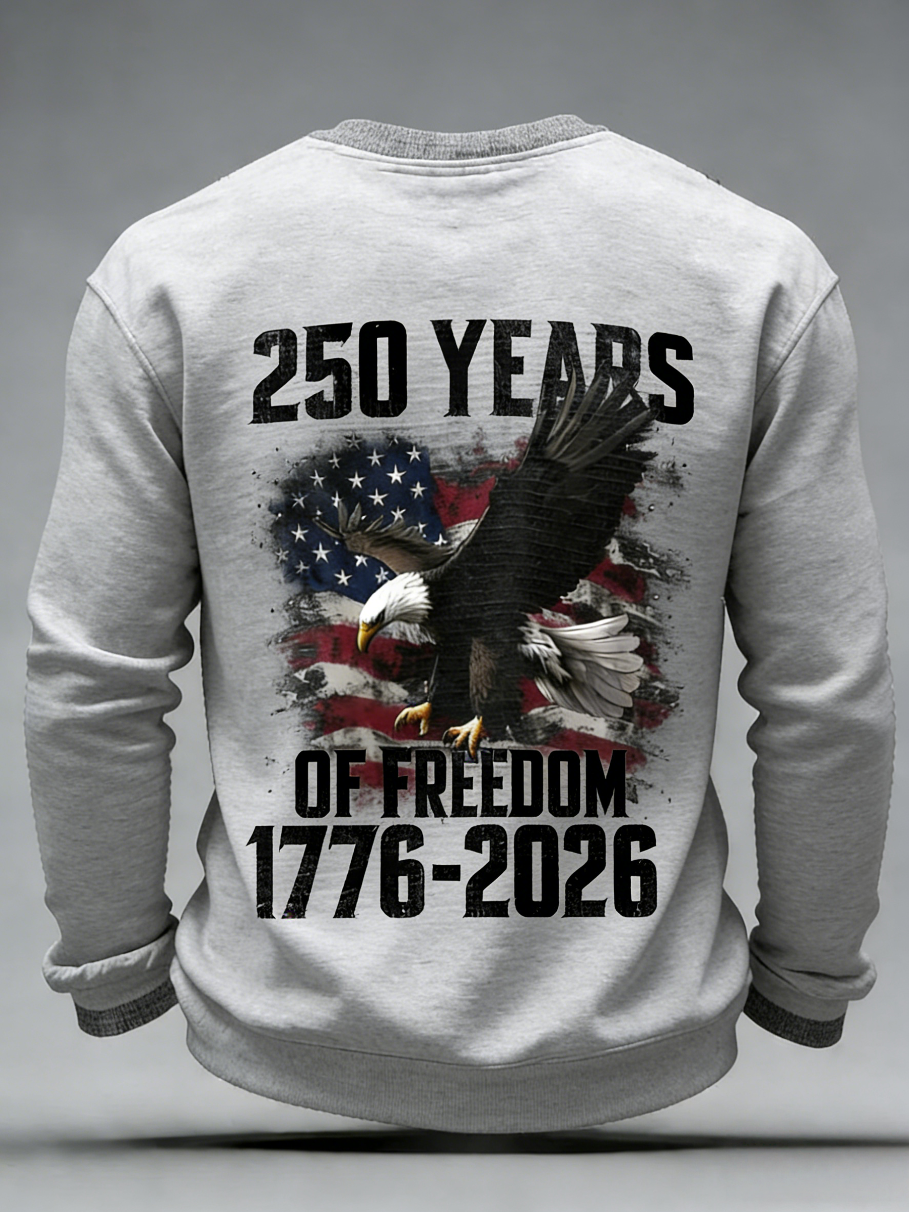 Men'S Casual T-Shirt With American 250th Anniversary Print