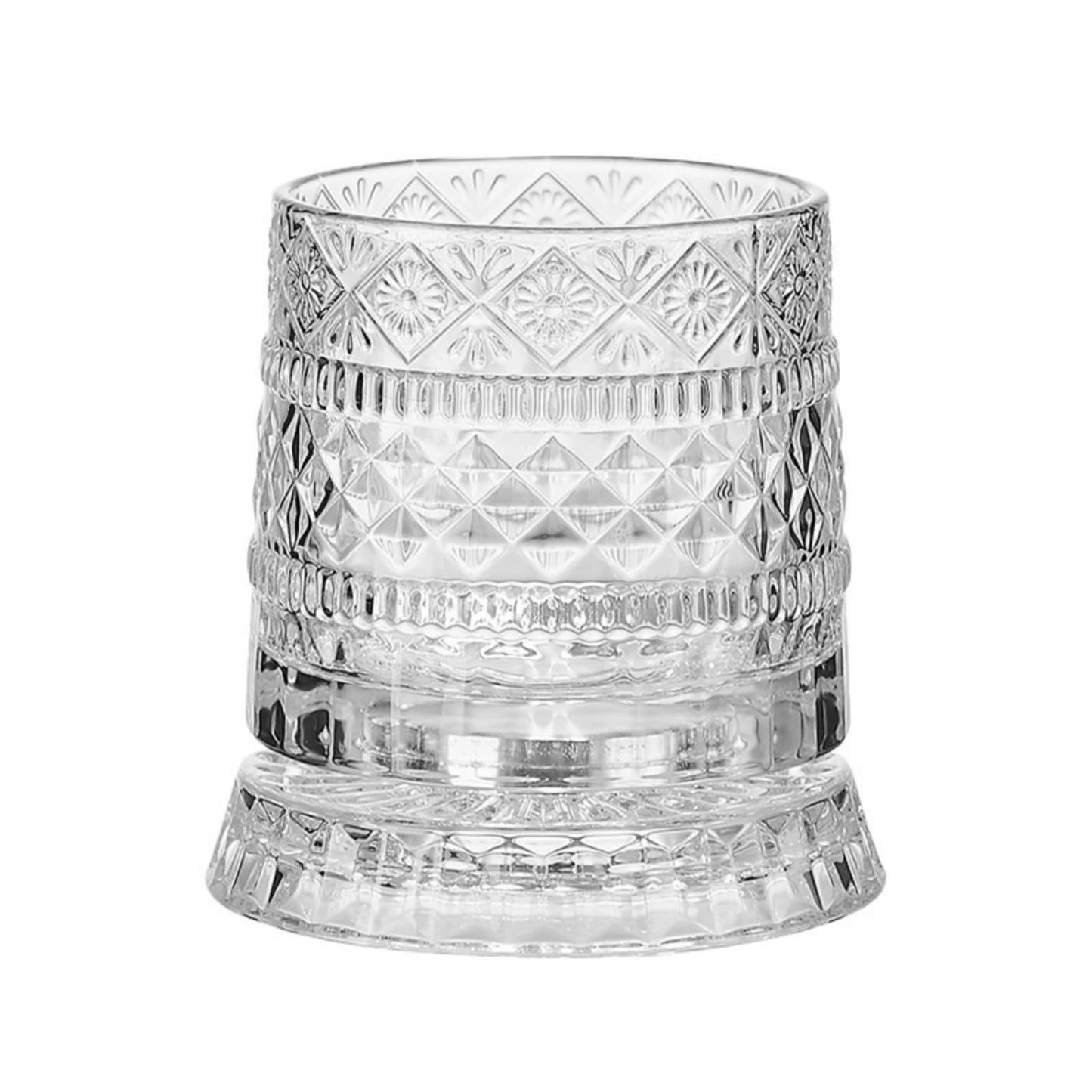 Rotating Crystal Whiskey Tumbler Glass