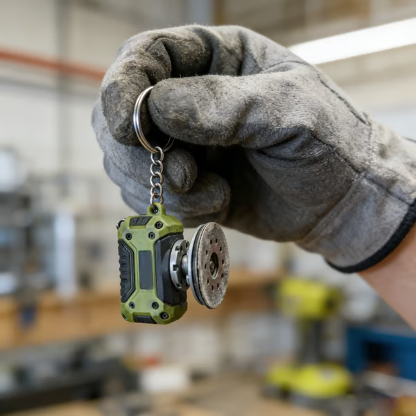 🛠️ 2-in-1 Mini Mitre Saw Keychain: Portable Cutting Tool + Collector's Item for Tool Enthusiasts