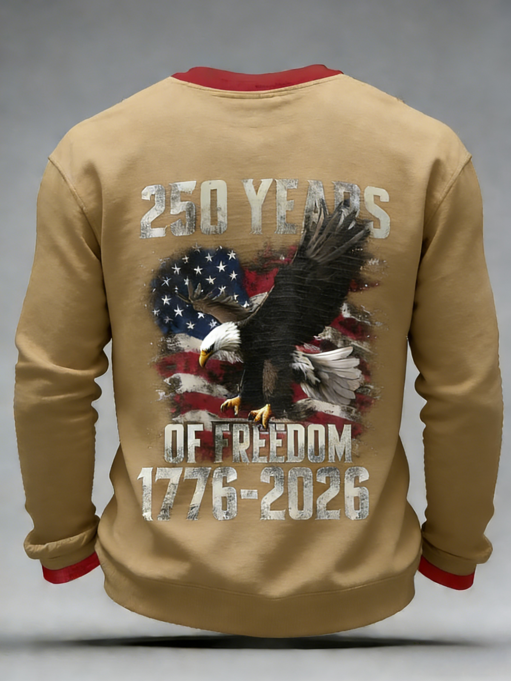 Men'S Casual T-Shirt With American 250th Anniversary Print