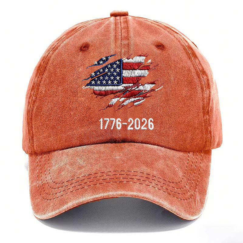 🇺🇸 1776–2026 Patriotic Vintage Washed Cap