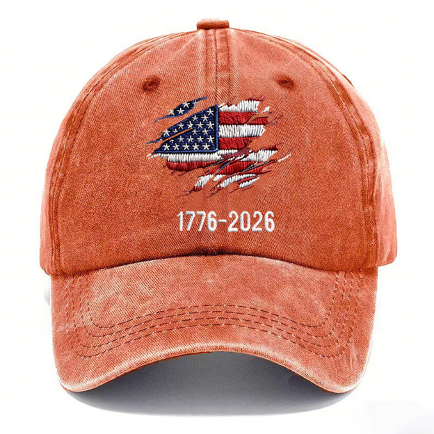 🇺🇸 1776–2026 Patriotic Vintage Washed Cap