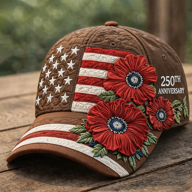 🇺🇸 250th Anniversary Commemorative Embroidered Baseball Cap