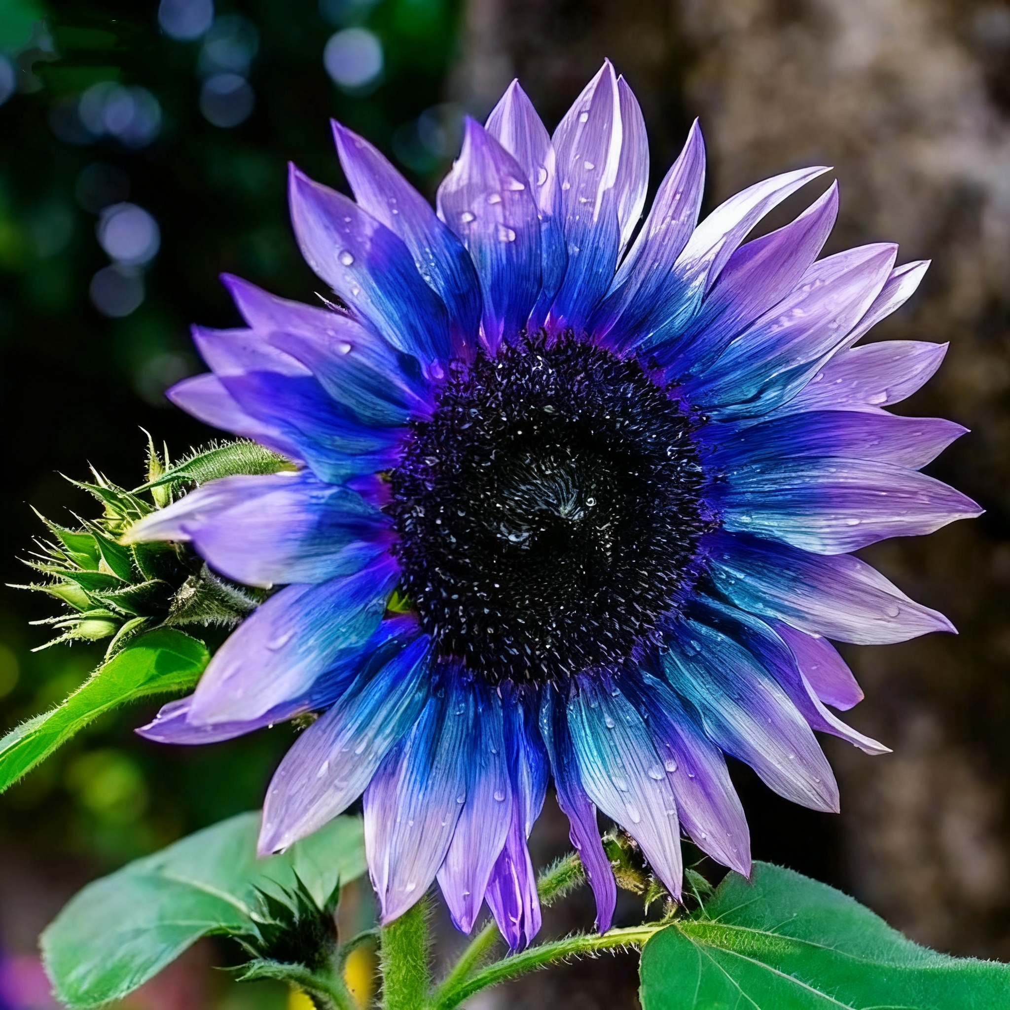 🌌🔥 Midnight Blaze Sunflower Seeds– The Rarest Sunflower You’ll Ever Grow! 🌻