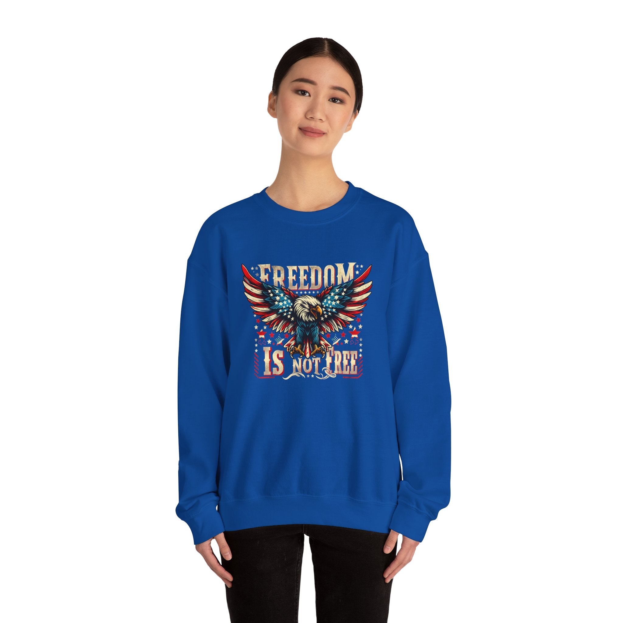 Sweatshirt — 'Freedom Is Not Free' American Eagle Patriotic Crewneck