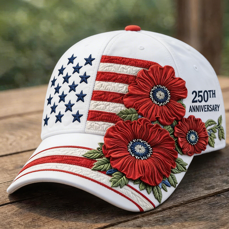 🇺🇸 250th Anniversary Commemorative Embroidered Baseball Cap