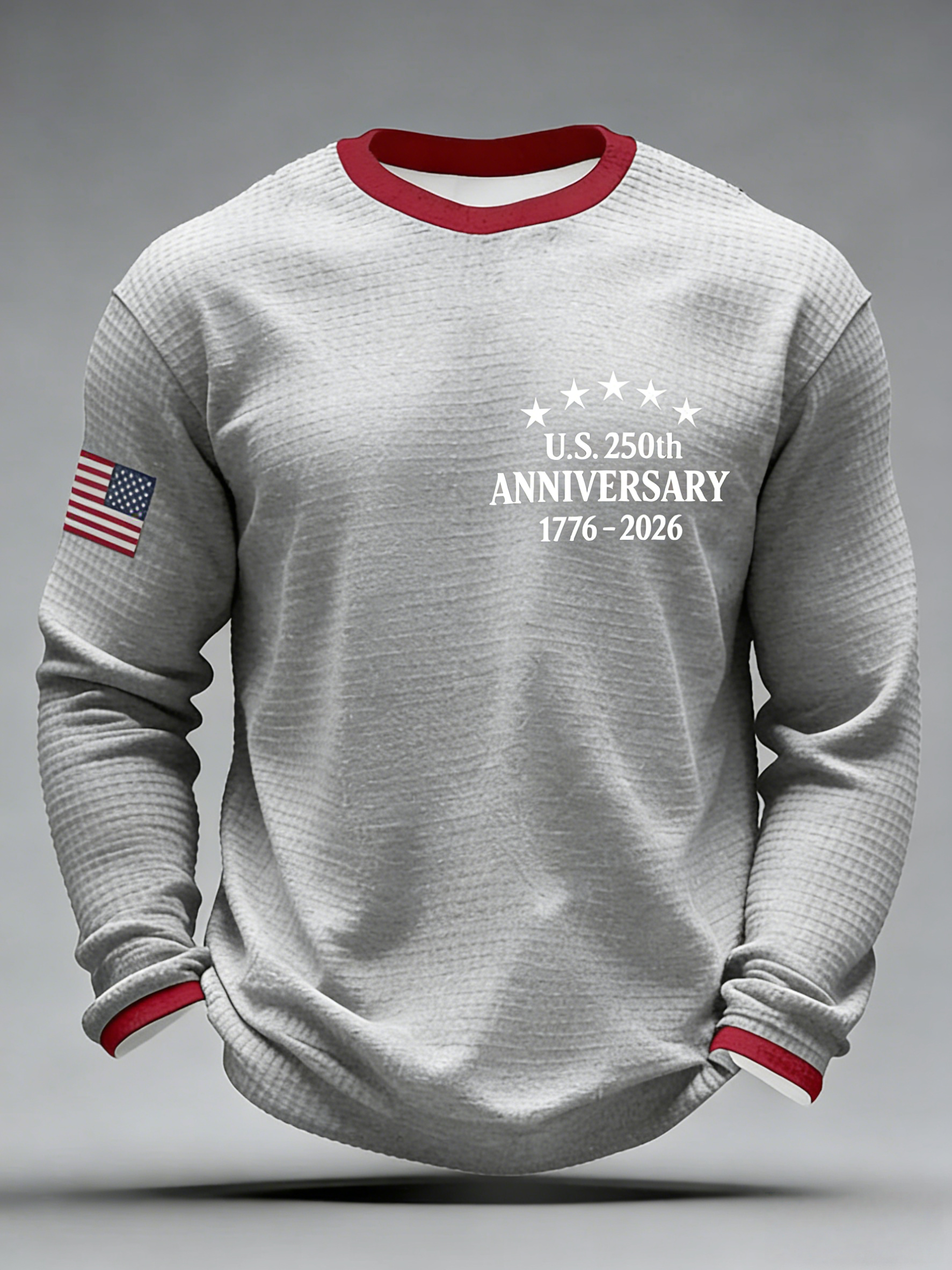 Men'S Casual T-Shirt With American 250th Anniversary Print